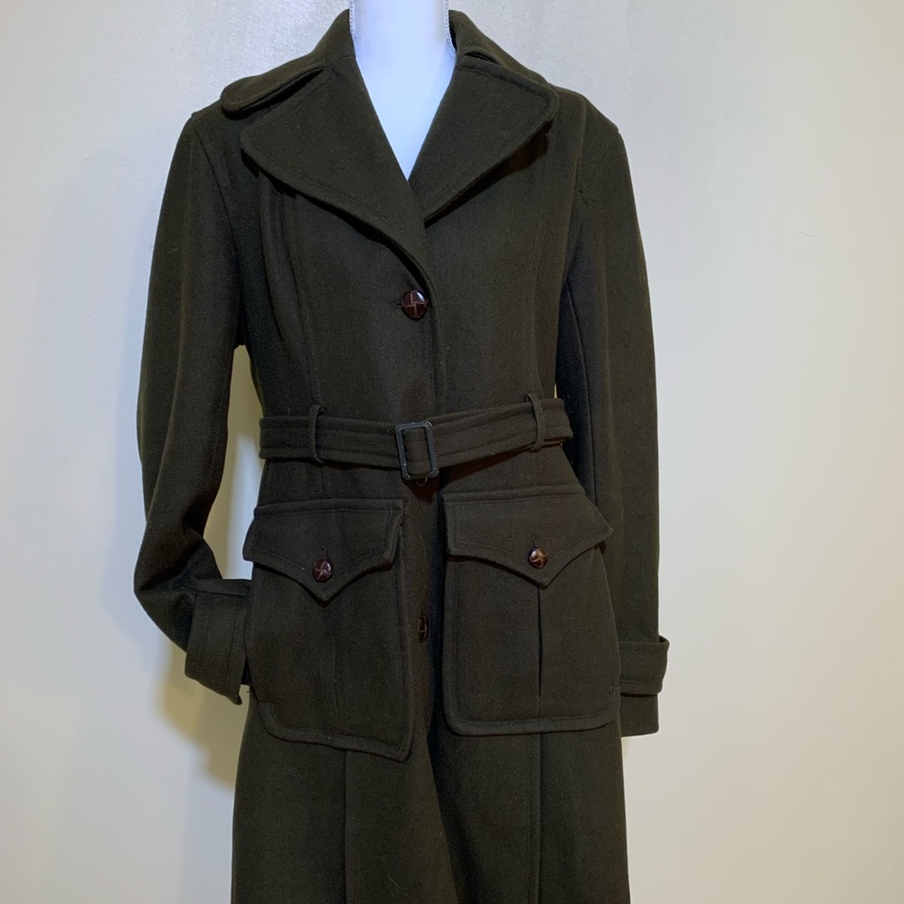 DKNY Hunter Green Pea Coat